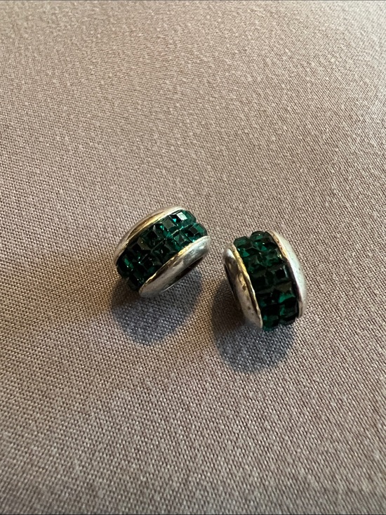 Brighton Jewelry - Brighton Emerald Green Crystal Rondelle Pair - Women's Jewelry